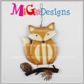 Nueva promoción Fall Havest Glitter Owl Metal Home Decor